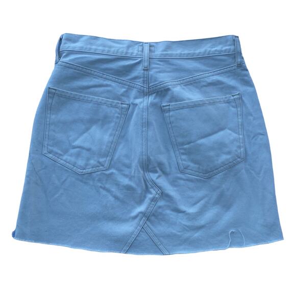 New Citizens of Humanity Premium Vintage White Cutoff Patched Mini Jean Skirt 27 - Picture 9 of 10